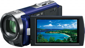 Sony DCR-SX45EL PAL Camcorder with 60X Optical Zoom Blue